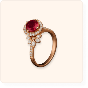 Red Floral Ring