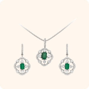 Emerald Diamond Pendant