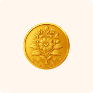 Flower 1gm Gold Coin