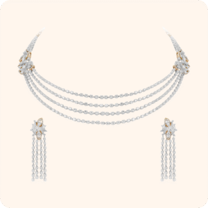 Three Lines Diamond Necklace