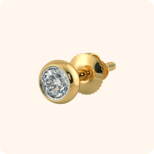 Gold Solitaire Men’s Stud