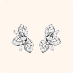 Platina Flower Earrings