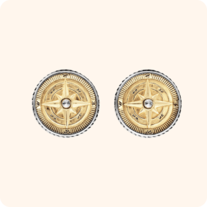 Round Gold Cufflinks