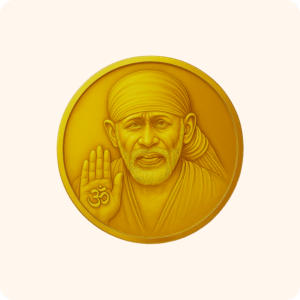 1gm Sai Baba Gold Coin